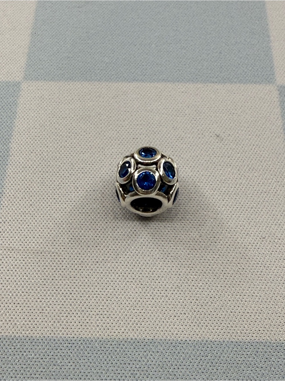 Authentic Pandora Blue Whimsical Lights Swiss Blue Crystal Charm